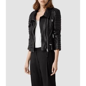 ALLSAINTS STEINE BIKER  LEATHER JACKET